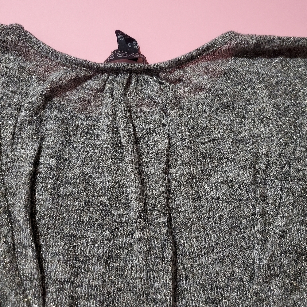 Forever 21 + Sparkle Glitter Knit Top Silver and Gold - Picture 8 of 8